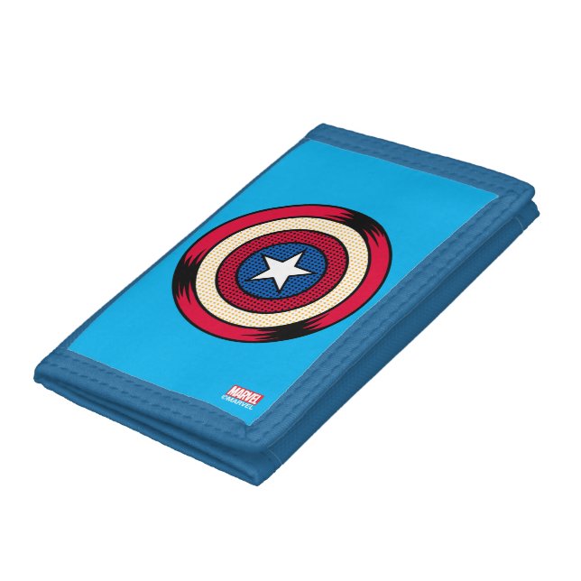 Captain America Halftone Shield Trifold Wallet (Bottom)