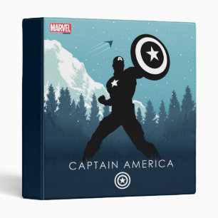 Captain America Heroic Silhouette 3 Ring Binder