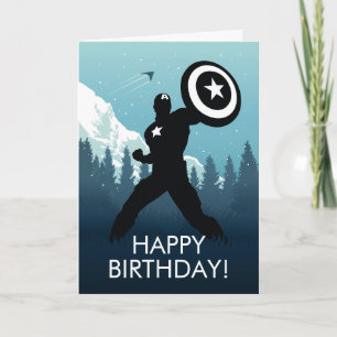 Captain America Heroic Silhouette Card