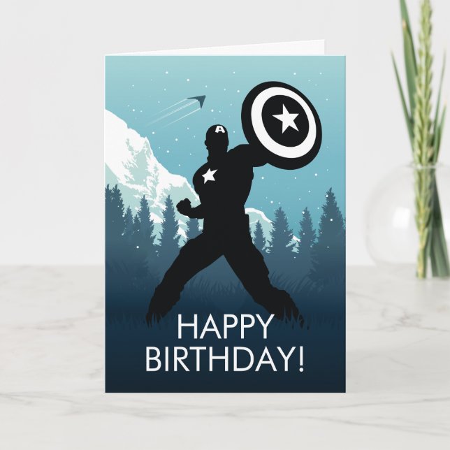 Captain America Heroic Silhouette Card (Front)