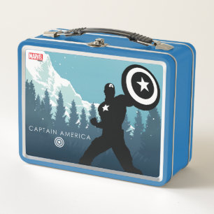 Captain America Heroic Silhouette Metal Lunch Box
