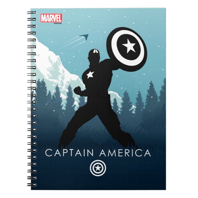 Captain America Heroic Silhouette Notebook (Front)