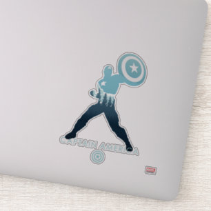 Captain America Heroic Silhouette Sticker