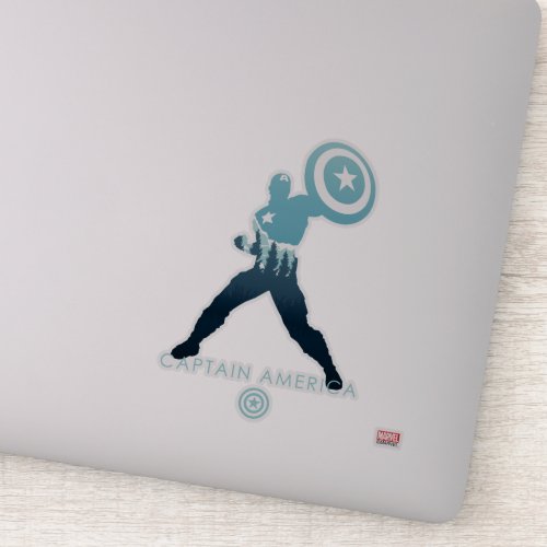 Captain America Heroic Silhouette Sticker