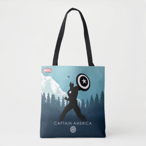 Captain America Heroic Silhouette Tote Bag