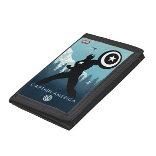 Captain America Heroic Silhouette Tri-fold Wallet