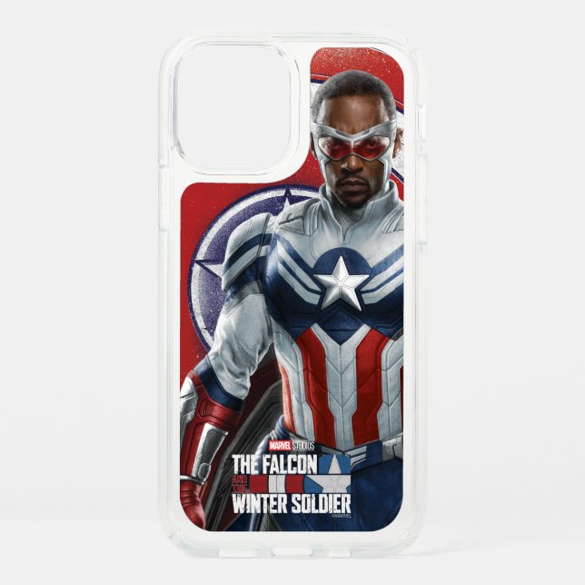 Captain America Holding Shield With Wings Down Speck iPhone 12 Case (Front)