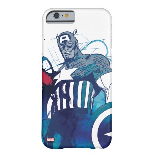 Captain America Ink Splatter Graphic Barely There iPhone 6 Case