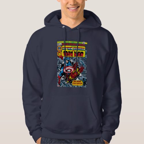 Captain America  Iron Man Marvel Double Feature Hoodie