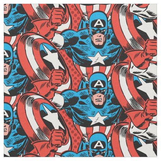 Captain America Jump Fabric | Zazzle