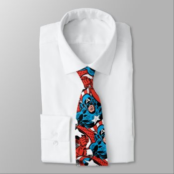 Captain America Jump Neck Tie by marvelclassics at Zazzle
