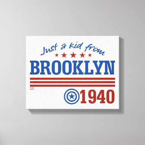 Captain America  Just A Kid From Brooklyn Canvas Print