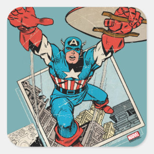 Stickers rétro éclairant Captain America pour casque enfant x2