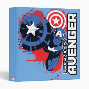 Captain America Legendary Avenger 3 Ring Binder