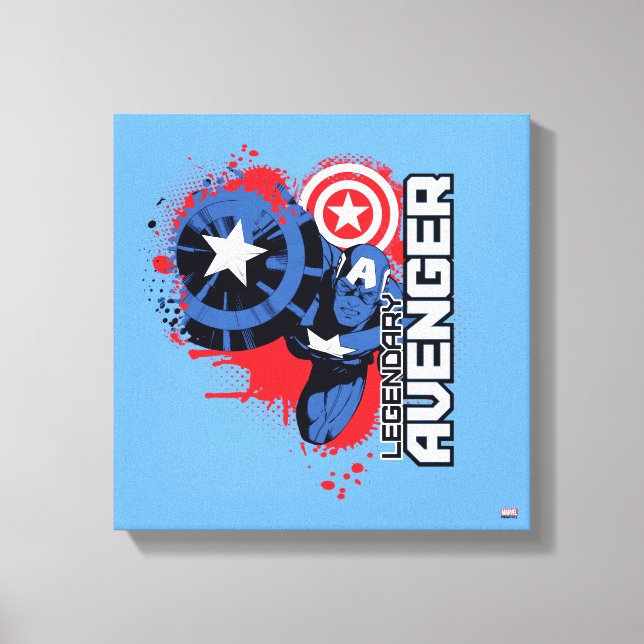 Captain America Legendary Avenger Canvas Print (Front)