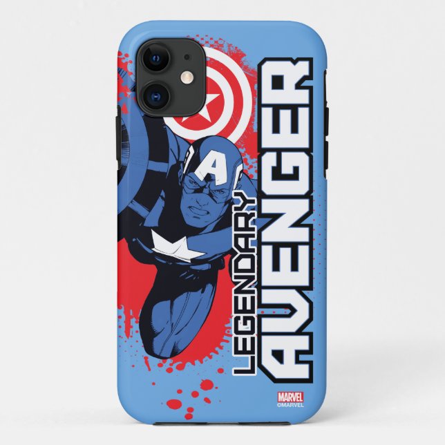 Captain America Legendary Avenger Case-Mate iPhone Case (Back)