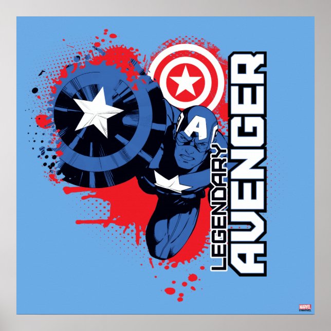 Captain America Legendary Avenger Poster (Front)