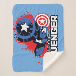 Captain America Legendary Avenger Sherpa Blanket