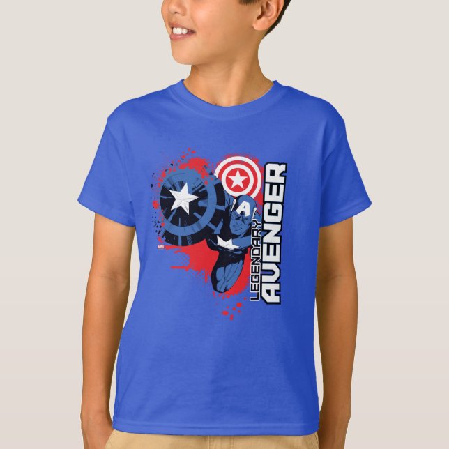 Captain America Legendary Avenger T-Shirt (Front)