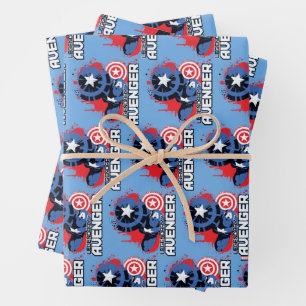 Captain America Legendary Avenger Wrapping Paper Sheets