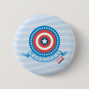 Captain America "Legendary" Patriotic Shield Button