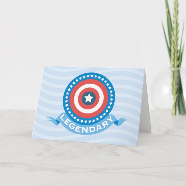 Captain America "Legendary" Patriotic Shield Card (Front)