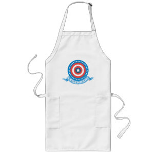 Captain America "Legendary" Patriotic Shield Long Apron