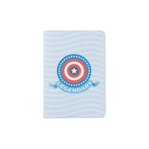 Captain America "Legendary" Patriotic Shield Passport Holder