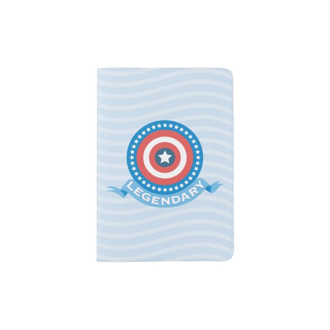 Captain America "Legendary" Patriotic Shield Passport Holder (Front)