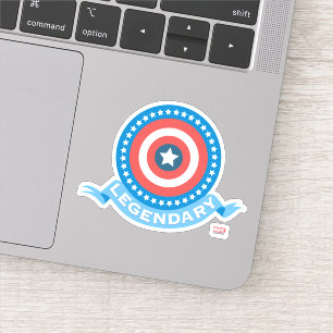 Captain America "Legendary" Patriotic Shield Sticker