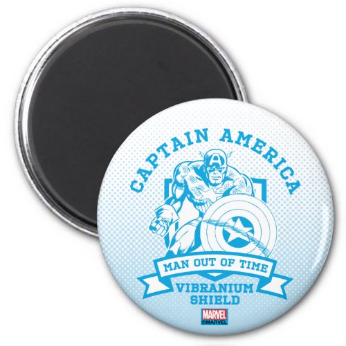 Captain America Man Out Of Time Collegiate Badge Magnet