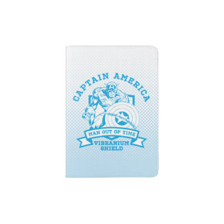 Captain America Man Out Of Time Collegiate Badge Passport Holder