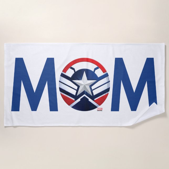 Captain America Mom Beach Towel (Front)