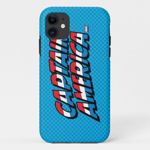 Captain America Name Logo iPhone 11 Case