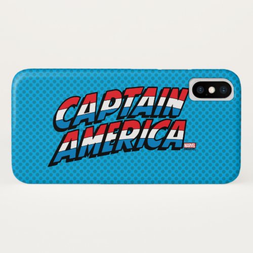 Captain America Name Logo iPhone X Case