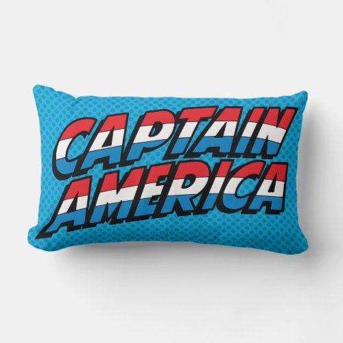 Captain America Name Logo Lumbar Pillow