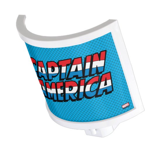 Captain America Name Logo Night Light (Angled)