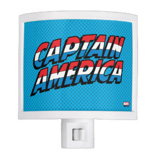 Captain America Name Logo Night Light