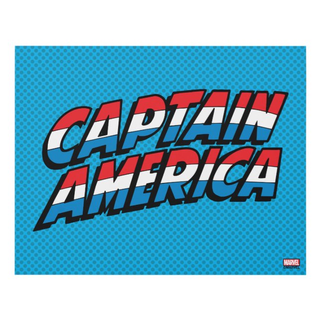 Captain America Name Logo Panel Wall Art (Front)
