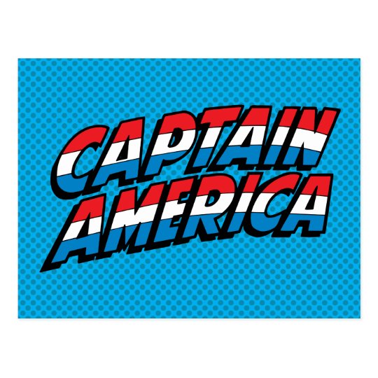 Captain America Name Logo Postcard Zazzle Com