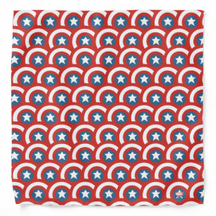 Captain America Overlapping Shield Pattern Bandana