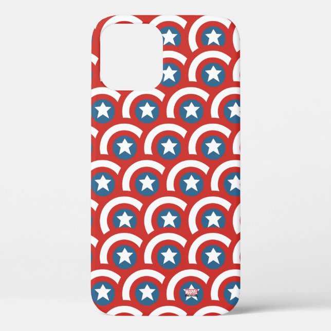 Captain America Overlapping Shield Pattern Case-Mate iPhone Case (Back)