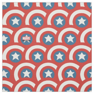 Captain America Overlapping Shield Pattern Fabric