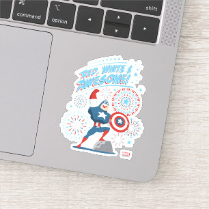 Captain America "Red, White, & Awesome!" Sticker