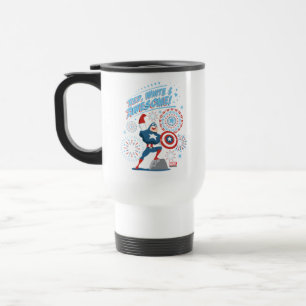 Captain America "Red, White, & Awesome!" Travel Mug