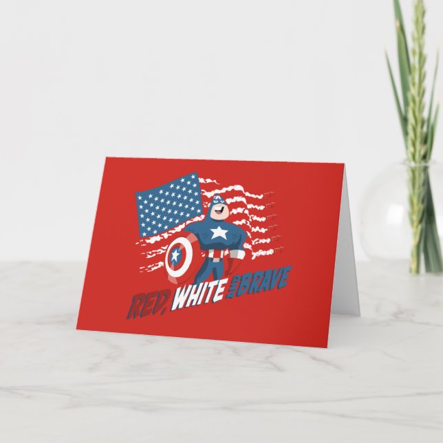 Captain America Red, White, & Brave Card (Front)
