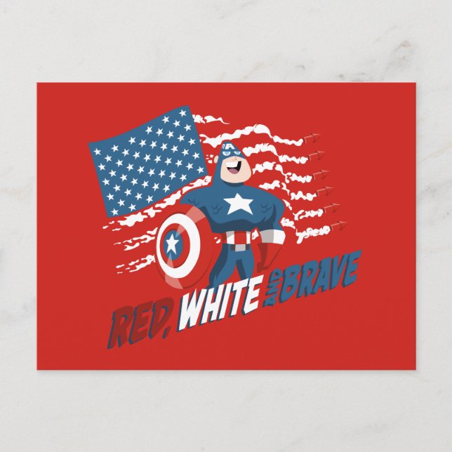 Captain America Red, White, & Brave Postcard (Front)