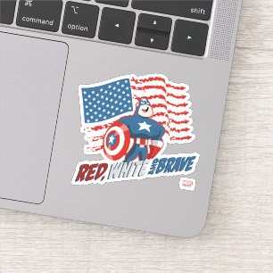 Captain America Red, White, & Brave Sticker