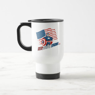 Captain America Red, White, & Brave Travel Mug