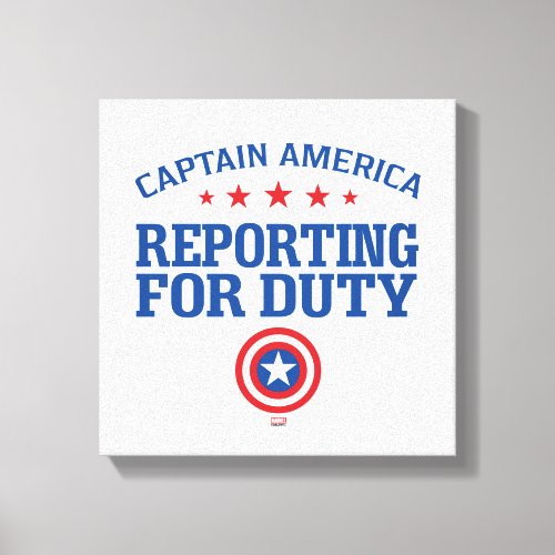 Captain America  Reporting For Duty Canvas Print